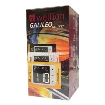 Wellion Galileo GLU/KET glukometr + pouzdro, autolanceta, 10x lanceta, 10x testovací proužek