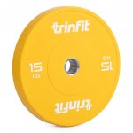 TRINFIT Olympijský kotouč Bumper Plate Training 15 kg 50 mm – Zboží Mobilmania