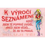 Průkaz K výročí seznámení – Hledejceny.cz
