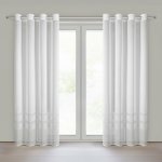 EUROFIRANY ZÁVES NA KROUŽCÍCH ELIRA 140X250 CM BÍLÁ – Zboží Dáma