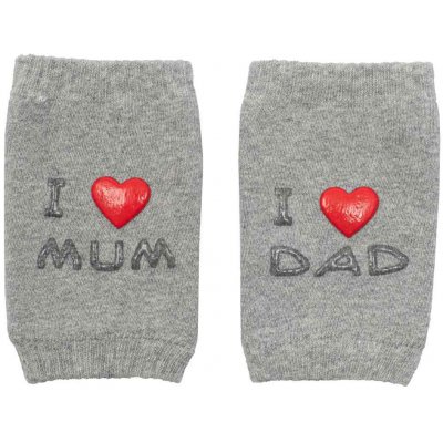 New Baby Dětské nákoleníky s ABS I Love Mum and Dad grafit I love Mum and Dad Šedá – Zboží Dáma