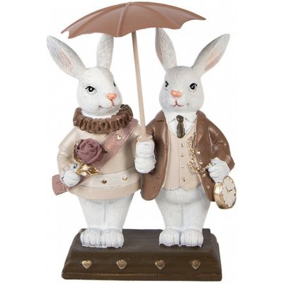 Clayre & Eef Dekorace králíčci s nůší a deštníkem - 13*6*16 cm – Hledejceny.cz