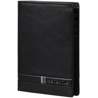 Samsonite Pánská kožená peněženka Flagged SLG 145 černá – Zboží Mobilmania
