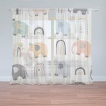 Sablio Záclony Animovaní sloni: 2ks 150x250cm – Hledejceny.cz