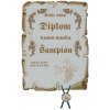 Diplomy Diplom košt vína č.773 pergamen z překližky