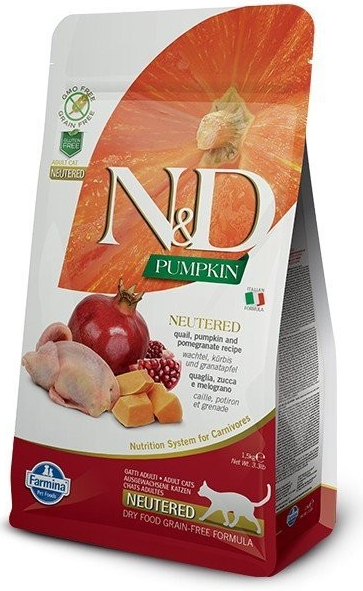 Farmina N&D Pumpkin CAT Neutered Quail & Pomegranate 0,3 kg