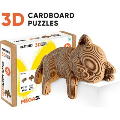 Cartonic 3D Puzzle Mega Sleepy Kitten: 142 ks – Zboží Mobilmania