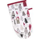 SCANquilt chňapka DEKORO polární domky bíločervená 15 x 30 cm – Sleviste.cz