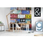 Dimex MS-3-0269 vliesová fototapeta na zeď Poznávací čísla rozměry 225 x 250 cm – Zboží Dáma