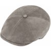 Čepice Fiebig Headwear since 1903 kožená 6-dílná bekovka šedá