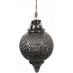 Clayre & Eef Granitová skleněná vánoční ozdoba špičatá baňka M 16*27 cm – Hledejceny.cz