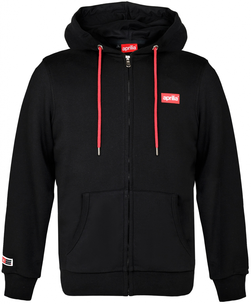 APRILIA mikina LOGO Zip black