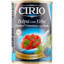 Cirio Loupaná krájená rajčata v rajčatové šťávě s bylinkami 400g