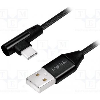 Logilink CU0137 USB 2.0 USB-A male - USB-C (90° angled) male, 0.3m