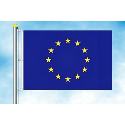 LIBEA, s.r.o. EU vlajka Rozměr: 150×225 cm, Uchycení: Karabiny na stožár – Hledejceny.cz