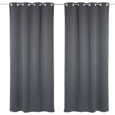 Atmosphera Zatemňovací závěsy s oky, 135 x 240 cm, 2 ks 120598L antracitová – Sleviste.cz