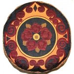 Yogashop Meditační polštář Rondo menší potisk fialový kapuk 36x15 – Zboží Dáma