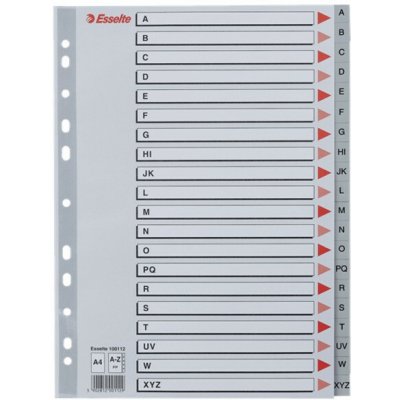 Rozlišovač plastový Esselte, s označením A-Z – Zboží Živě