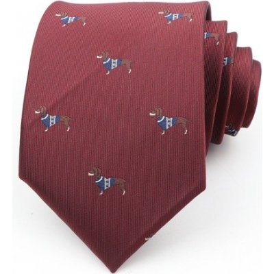Červená kravata Pes jezevčík – Zboží Mobilmania