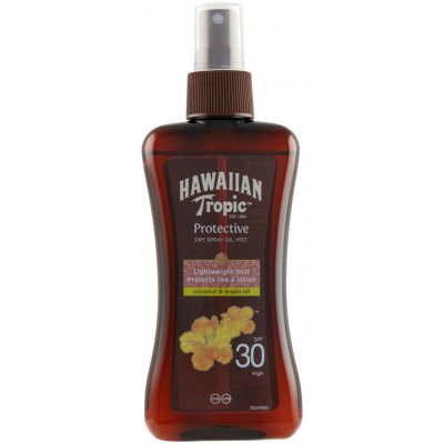 Hawaiian Tropic Protective suchý olej na opalování spray SPF30 200 ml – Zboží Mobilmania
