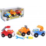 Wiky Dopravní prostředky šroubovací 3 ks 16 cm Vehicles – Zboží Dáma