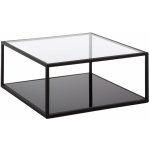 Kave Home Blackhill 80 x 80 cm černá se skleněnou deskou – Zboží Dáma