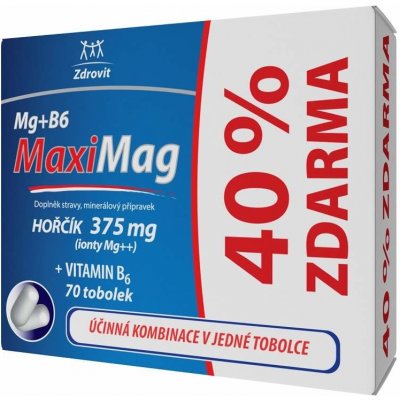 Zdrovit MaxiMag Hořčík 375 mg+B6 70 tobolek – Hledejceny.cz