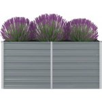 VidaXL Vyvýšený truhlík 160x80x77 cm galvanizovaná ocel šedý – Zboží Mobilmania
