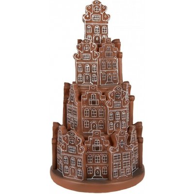 Svítící perníková věž z chaloupek Gingerbread House - Ø 18 * 33 cm/ 3*AAA - Clayre & Eef – Hledejceny.cz
