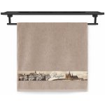 Veba ručník NORA tisk město Praha nugátová 50 x 100 cm – Sleviste.cz