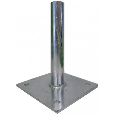 Pozinkovaná kotevní patka na plotový sloupek Ø 38 mm do betonu