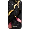 Pouzdro a kryt na mobilní telefon Samsung Mobiwear Glossy Samsung Galaxy A35 5G G021G Černý a zlatavý mramor