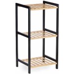 Berilo Úzký bambusový regál SQUARE, 35 x 30 x 70 cm, černý – Sleviste.cz