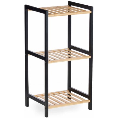 Berilo Úzký bambusový regál SQUARE, 35 x 30 x 70 cm, černý – Sleviste.cz