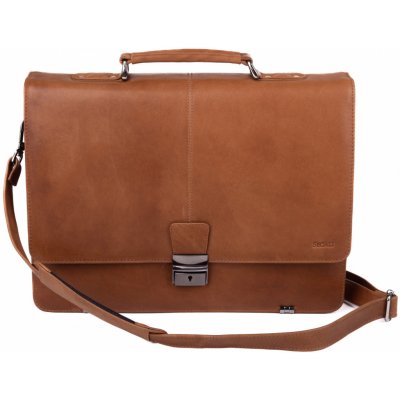 Segali kožená hnědá aktovka do práce 7005 TAN – Sleviste.cz