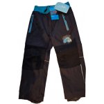 Kugo Dětské softshellové kalhoty černá + modrá – Zboží Mobilmania