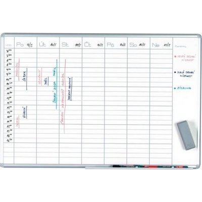 EkoTAB PK L plánovací tabule magnetická týdenní 70 x 100 cm