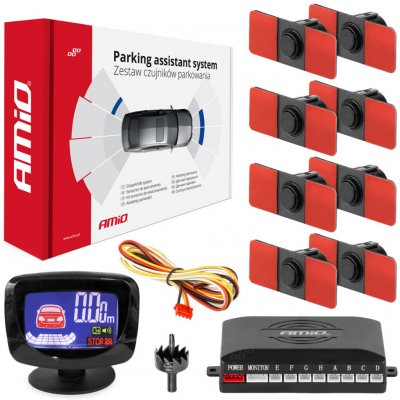 AMiO Sada parkovací asistent LED-GRAF 8 senzorů černá vnitřní 16,5mm – Zboží Mobilmania