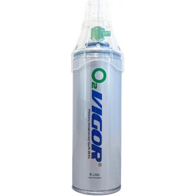 O2 Vigor Kyslík v plechu konzervovaný Inhalační kyslík 99,5% 8 l – Hledejceny.cz