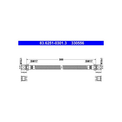 ATE brzdová hadice 83.6251-0301.3