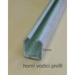 Pojezdová sada pro zavěšená vrata 200 a 400 kg, profil 42x54 mm Varianta: Horní vodící profil, ocel, pozink, 42x54x2,5mm, délka 3m – Sleviste.cz