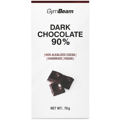 GymBeam Hořká čokoláda 90% 70 g