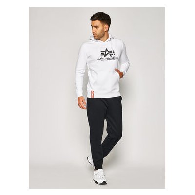 Alpha Industries Mikina Basic Hoody 178312 Bílá Regular Fit – Zboží Mobilmania