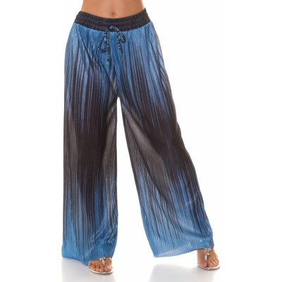 Koucla Dámské letní kalhoty modré – Zboží Mobilmania