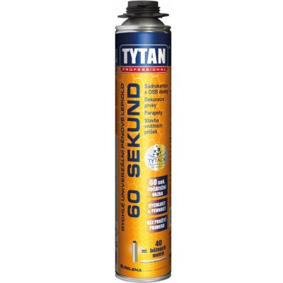 TYTAN 60 SEKUND montážní PUR pěnové lepidlo pistolové 750 ml – Zboží Mobilmania
