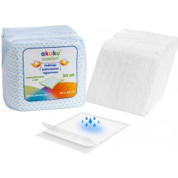 Akuku Jednorázové hygienické podložky 40 x 60 30 ks Bílá