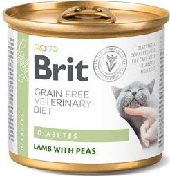 Brit Veterinary Diets Cat GF Diabetes Lamb with Peas 12 x 0,2 kg
