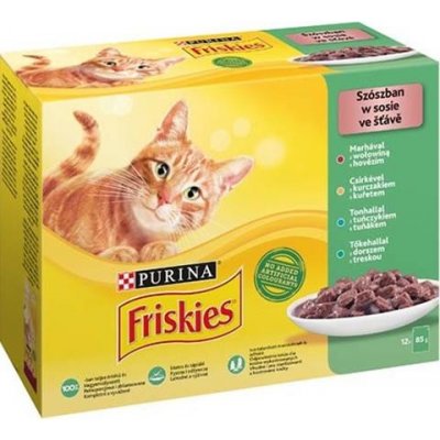 Friskies cat hovädzie&kura&tuniak&treska 12 x 85 g – Zboží Mobilmania