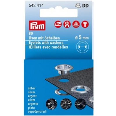 Průchodky kovové s podložkou - PRYM průměr 5 mm – Sleviste.cz