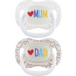 Canpol babies silikonový dudlík svítící Mum & Dad 2 ks – Zboží Dáma